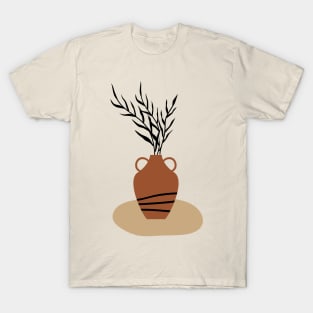 Minimal Modern  Terraccota  Pottery Abstract Shape  Design T-Shirt